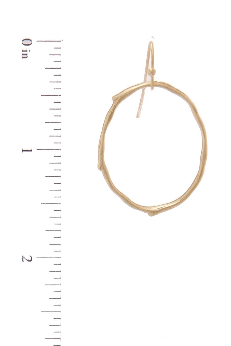 Textured Metal Circle Drop Earring - ANDRA'S
