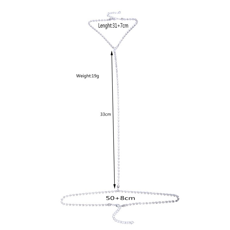 stylish body chain sexy nightclub Rhinestone leg chain jewelry