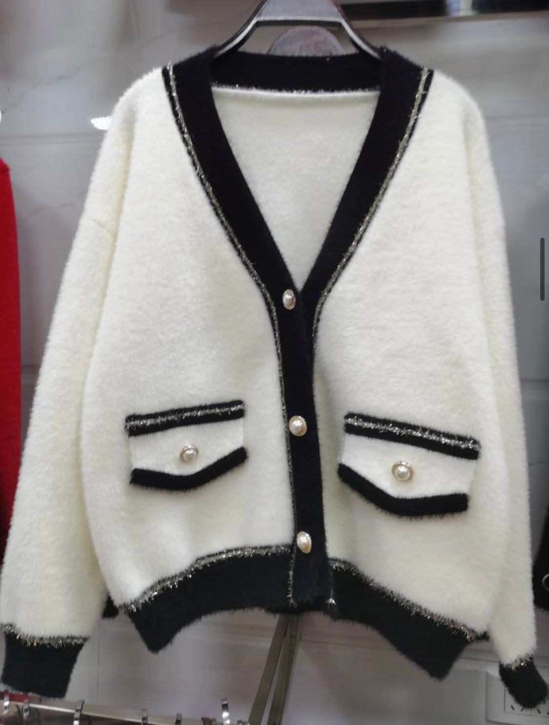 Faux Mink Cardigan