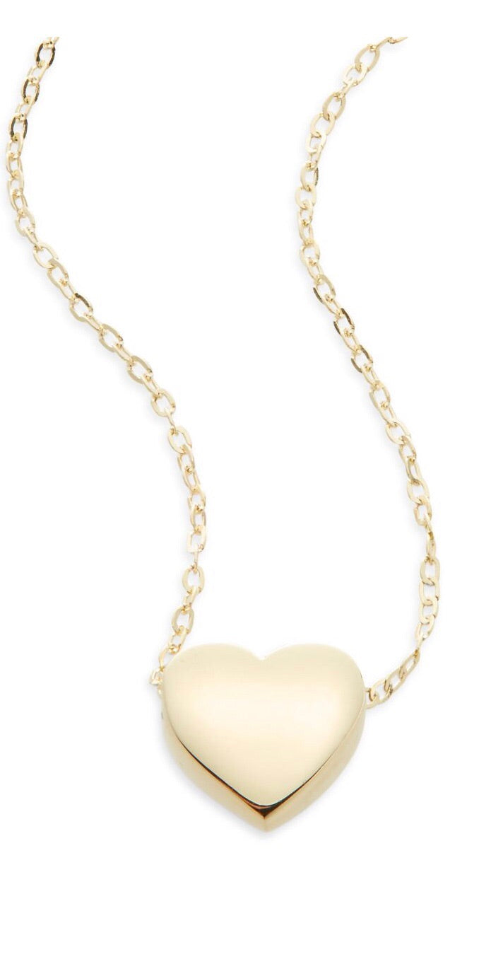 Gold Heart Shaped Necklace - ANDRA'S