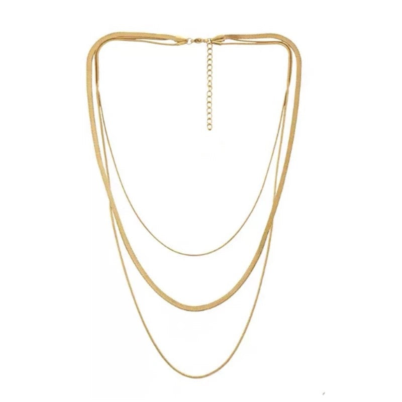 18K Gold Plated 3 in 1 Necklace