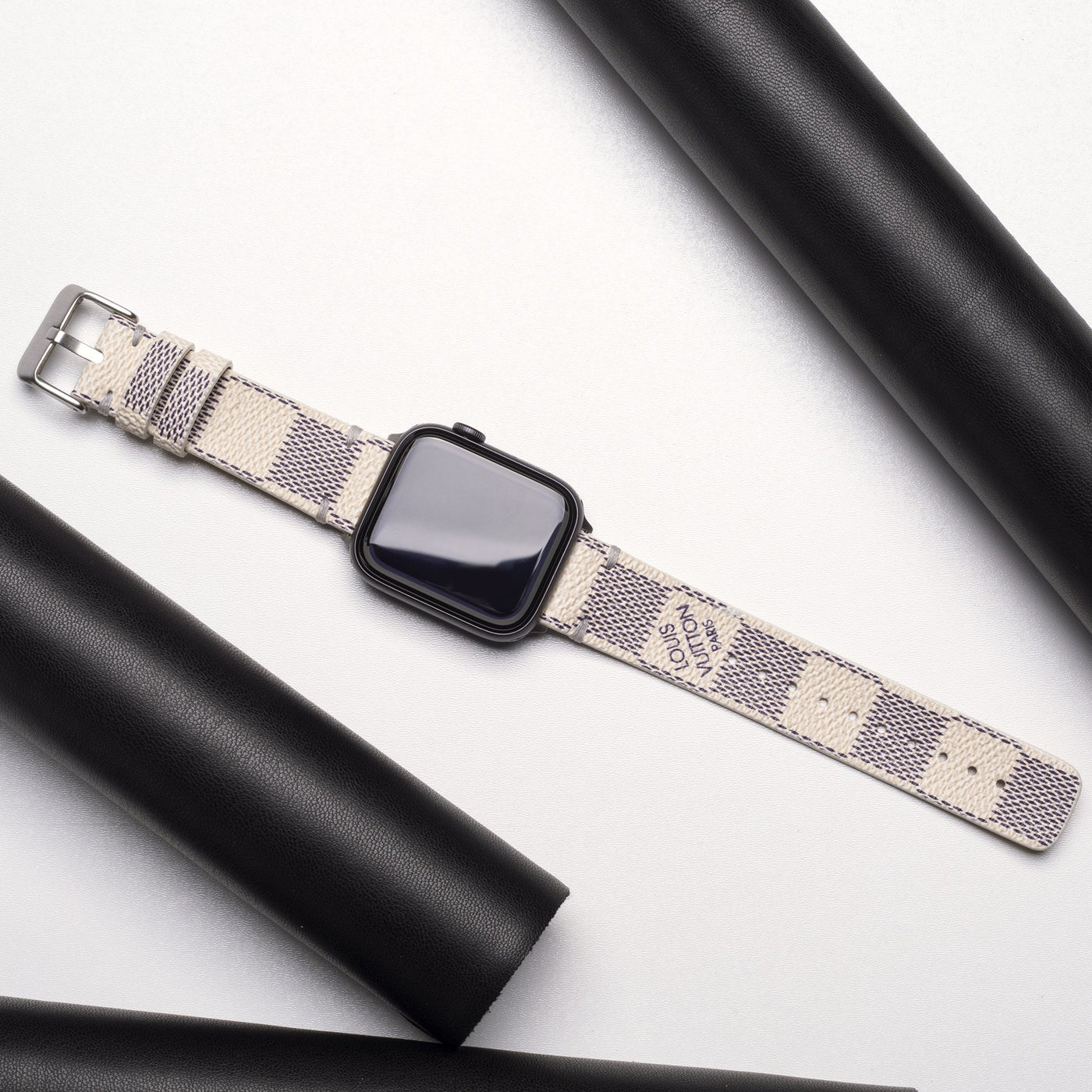 White Louis Vuitton Damier Apple Watch Band – ANDRA'S