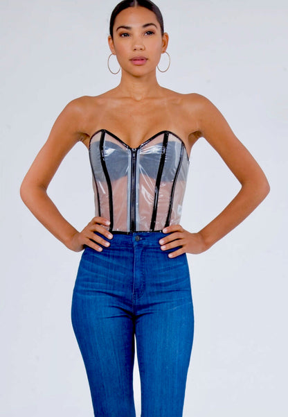 See Through Vinyl Corset - ANDRA'S