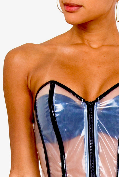 See Through Vinyl Corset - ANDRA'S