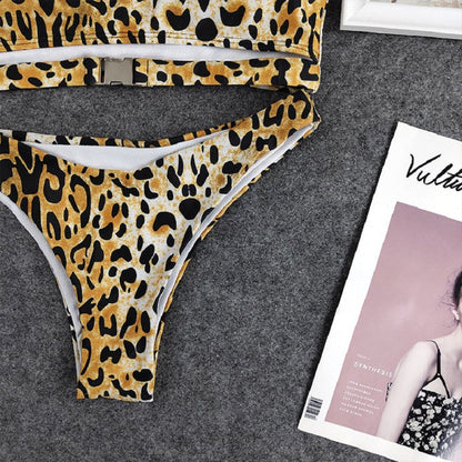 Leopard Bikini with Buckle