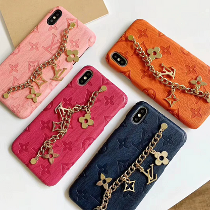 LV iPhone Case with Gold Chain - ANDRA'S
