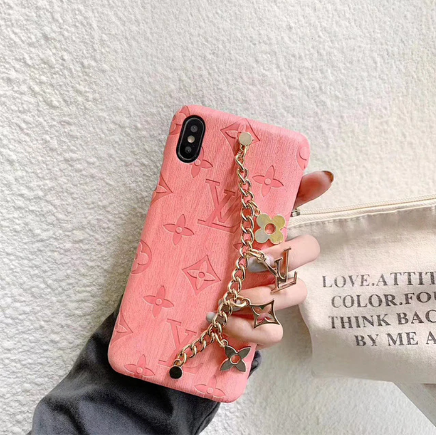 LV iPhone Case with Gold Chain - ANDRA'S