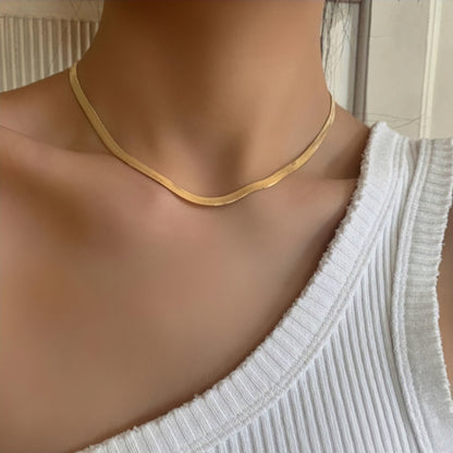 14K Gold Filled Flat Necklace