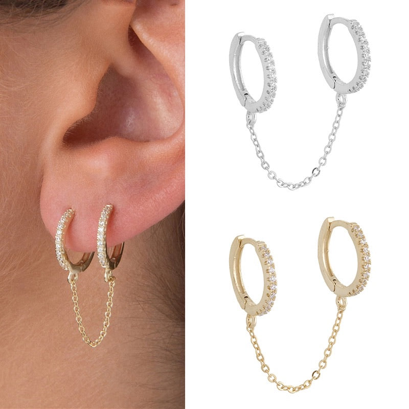 Connected Chain Earring